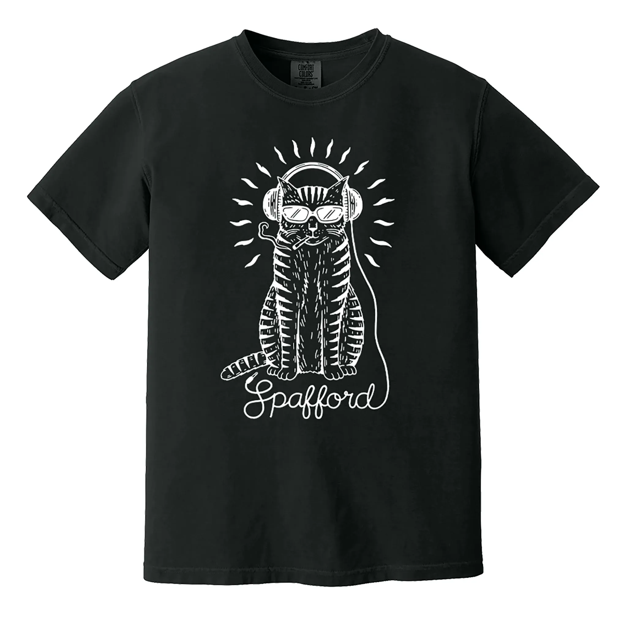 Cat Shop Spafford cat t-shirt, black