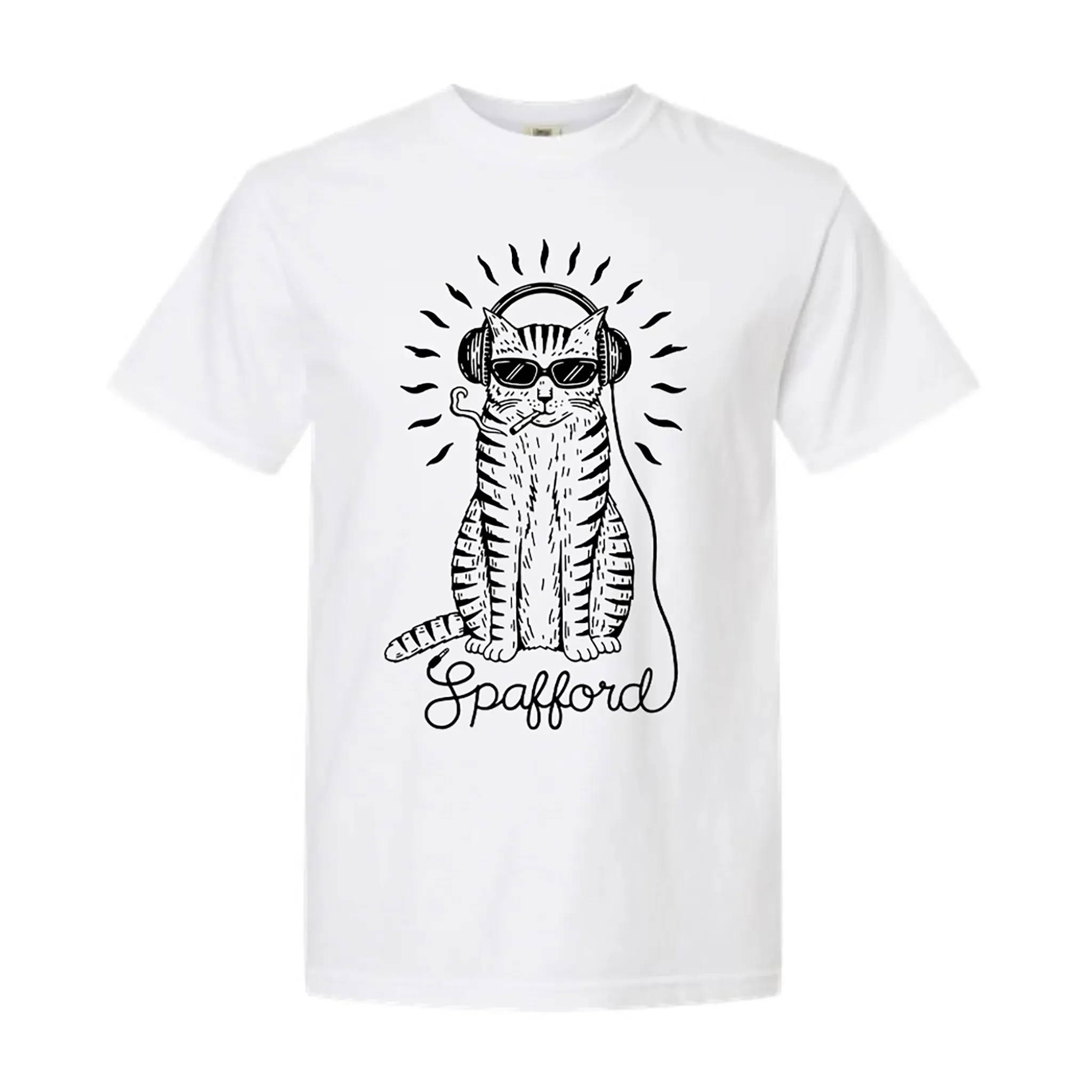 Cat Shop Spafford cat t-shirt, white